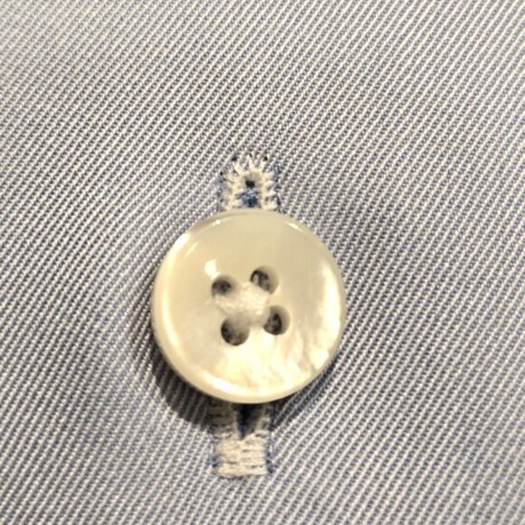 Ermenegildo Zegna Trofeo Men's, Long sleeve, Light blue dress shirt size 43/17 - Picture 9 of 11